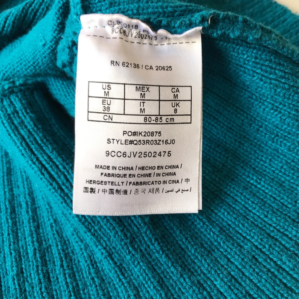 Guess Turquoise Long Sleeve Sweater Size M - Picture 6 of 13